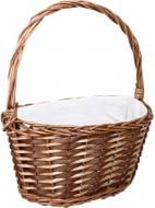 Корзинка плетеная с текстилем 38х27х20/44 см RL24-55T-1