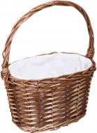 Корзинка плетеная с текстилем 29х22х18/37 см RL24-55T-2