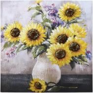Картина ручной работы Sunflowers рельефный рисунок 80x80 см Sensio F730B