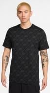 Футболка Nike M NSW TEE AOP SSNL Club HQ9169-010 р.S черный