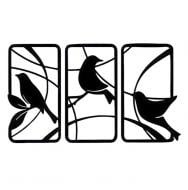 Панно декоративне Brushme Птах на гілці 30x17 см чорний