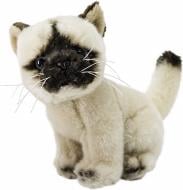 М'яка іграшка Devik Котеня сіамське сидяче 15 см бежевий із чорним
