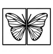 Панно декоративное Brushme Бабочка 25x45 см черный