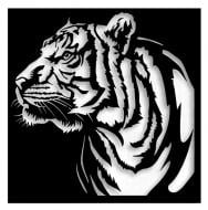 Панно декоративное Brushme Тигр 30x30 см черный