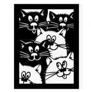 Панно декоративне Brushme Коти 45x25 см чорний