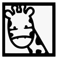 Панно декоративне Brushme Жирафа 34x34 см чорний