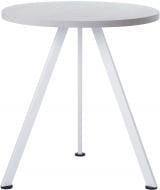 Стіл обідній Nowy Styl Fine 680x680x750мм білий мармур/білий