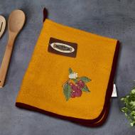 Набор полотенец кухонных Слива 4 шт. 50x50 см оранжевый Zastelli