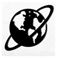 Панно декоративное Brushme Планета 34x34 см черный