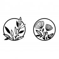 Панно декоративное Brushme Цветочные элементы d30 черный Панно декоративное Brushme Цветочные элементы d30 черный