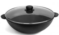 УЦЕНКА! Сковорода WOK с крышкой чугунная 3,7 л 280х96 мм BRIZOLL (УЦ №66)