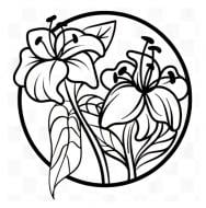 Панно декоративное Brushme Гибискус 30x30 см черный