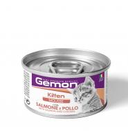 Корм влажный GEMON Kitten, лосось и курица 80 г