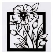 Панно декоративне Brushme Квітка 45x30 см чорний Панно декоративне Brushme Квітка 45x30 см чорний