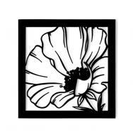 Панно декоративное Brushme Цветок 30x30 см черный