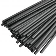 Трубочки для коктейлей черные в индивидуальной бумажной упаковке 300 шт.