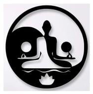 Панно декоративное Brushme Йога 30x30 см черный