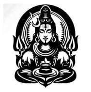 Панно декоративное Brushme Бог Шива 45x30 см черный