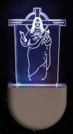 Ночник Aukes Исус Христос 3D LED RGB 0.5 Вт белый