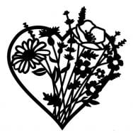 Панно декоративное Brushme Полевые цветы 30x30 см черный Панно декоративное Brushme Полевые цветы 30x30 см черный