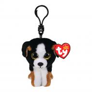 Іграшка-брелок TY Beanie babies Цуценя Роско 12 см чорний із коричневим 35239