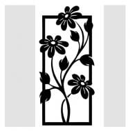 Панно декоративное Brushme Цветущий эскиз 45x25 см черный