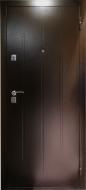 Двері вхідні металеві Y1S043C056 2 замки (соти) коричневий 2050x950 мм праві