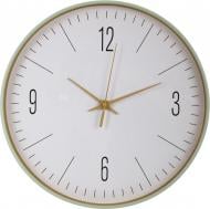 Часы настенные Noir 30 см белый с зеленым