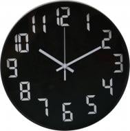 Часы настенные Laconic 30 см черный с белым
