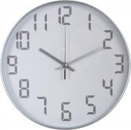 Часы настенные Laconic 30 см белый с серебром