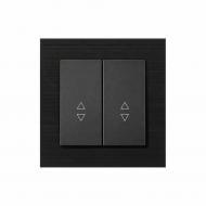 Механізм вимикача прохідний двоклавішний HausMark Stelo антрацит 501-4288-106