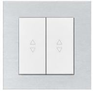 Механизм выключателя проходной двухклавишный HausMark Stelo белый 501-0288-106