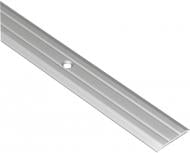 Порожек алюминиевый анодированный Braz Line рифленый с отверстиями 25x2700 мм серебро