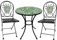 Комплект металевих меблів Indigo Парма чорний/зелений