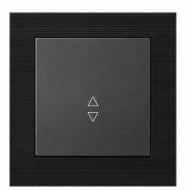 Механізм вимикача прохідний одноклавішний HausMark Stelo антрацит 501-4288-105