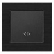 Механізм вимикача перехресний одноклавішний HausMark Stelo без підсвітки антрацит 501-4288-107