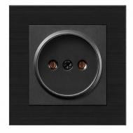 Механізм розетки без заземлення HausMark Stelo IP20 антрацит 501-4288-121B