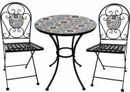 Комплект металлической мебели Indigo Парма черный/с узором