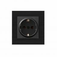 Механизм розетки с заземлением HausMark Stelo IP20 антрацит 501-4288-124B