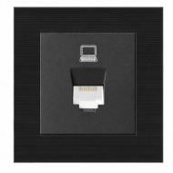 Механизм розетки компьютерная HausMark Stelo IP20 антрацит 501-4288-139