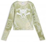 Футболка Puma DARE TO Long Sleeve AOP Tee 62980537 р.L зеленый