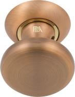 Ручка на розетке RDA round полированная латунь/кофе матовый