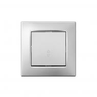Механізм вимикача прохідний одноклавішний HausMark Stelo без підсвітки срібло 501-4388-105