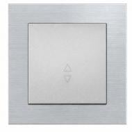 Механізм вимикача прохідний одноклавішний HausMark Stelo без підсвітки срібло 501-4388-105