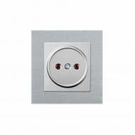 Механизм розетки без заземления HausMark Stelo IP20 серебро 501-4388-121B
