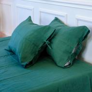 Наволочка Linen Organic Natural Green Apple 40x40 см зеленый MirSon