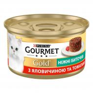 Консерва для котів Gourmet by Purina Gold Ніжні биточки з яловичиною і томатами 85 г