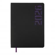 Щоденник датований NEON Buromax A5 2026 BM.21153-07 чорний із фіолетовим