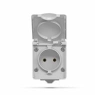 Розетка без заземления Videx Binera IP65 серый VF-BNW21-G