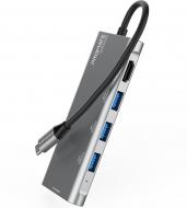 USB-хаб Promate LinkHub-C2 HDMI/3xUSB 3.0/SD/MicroSD